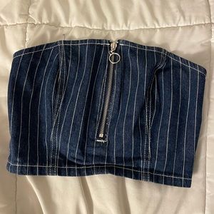 Denim Stripe Bandeau